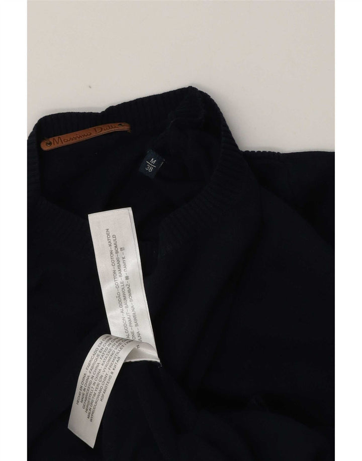 Massimo Dutti muški džemper s okruglim izrezom srednje tamnoplave boje pamuka