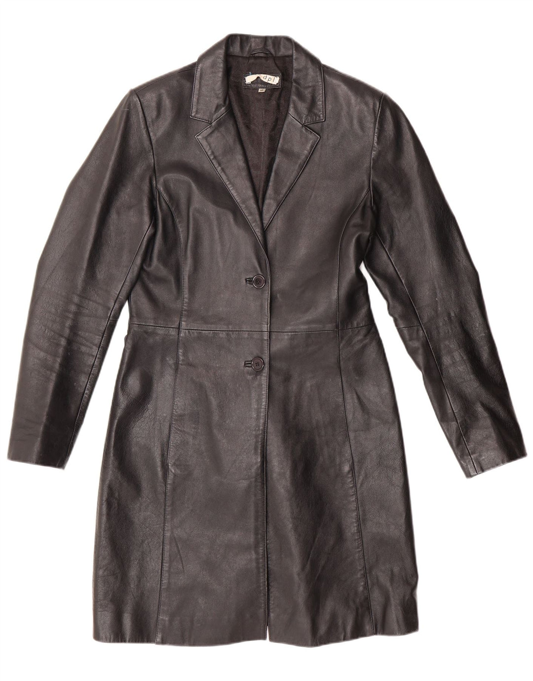 DPL ženski kožni kaput UK 10 mali crni kožni