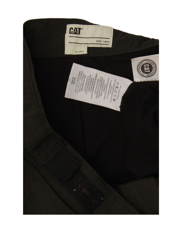 CAT muške ravne kargo hlače W30 L32 kaki najlon