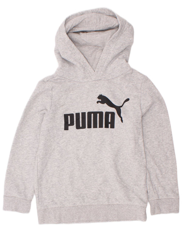 Puma Boys Graphic Hoodie Džemper 5-6 godina XS sivi pamuk