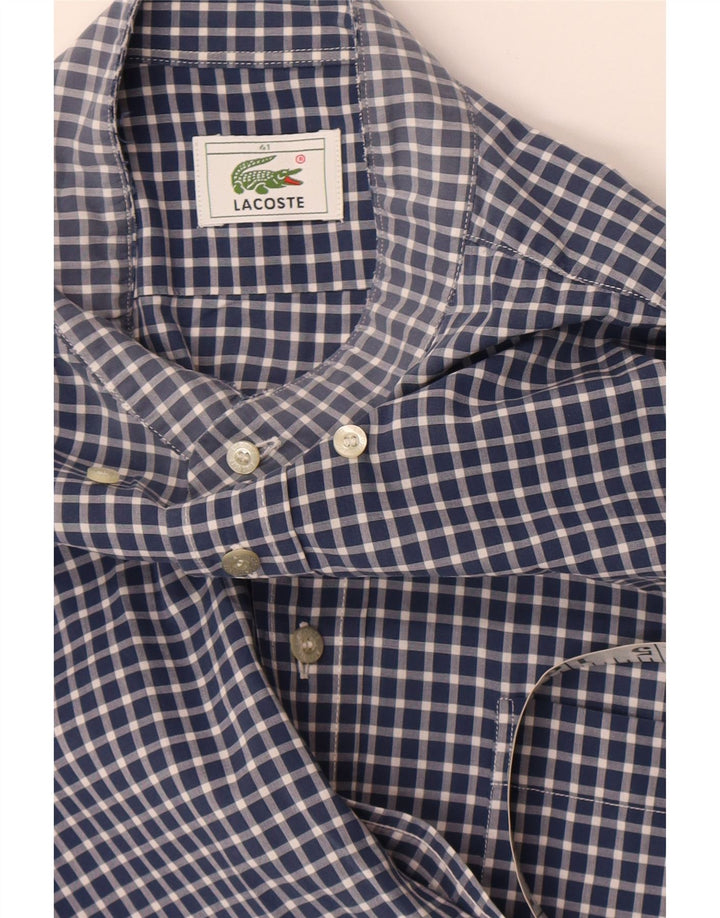 Lacoste muška košulja veličine 41 velika tamnoplava gingham