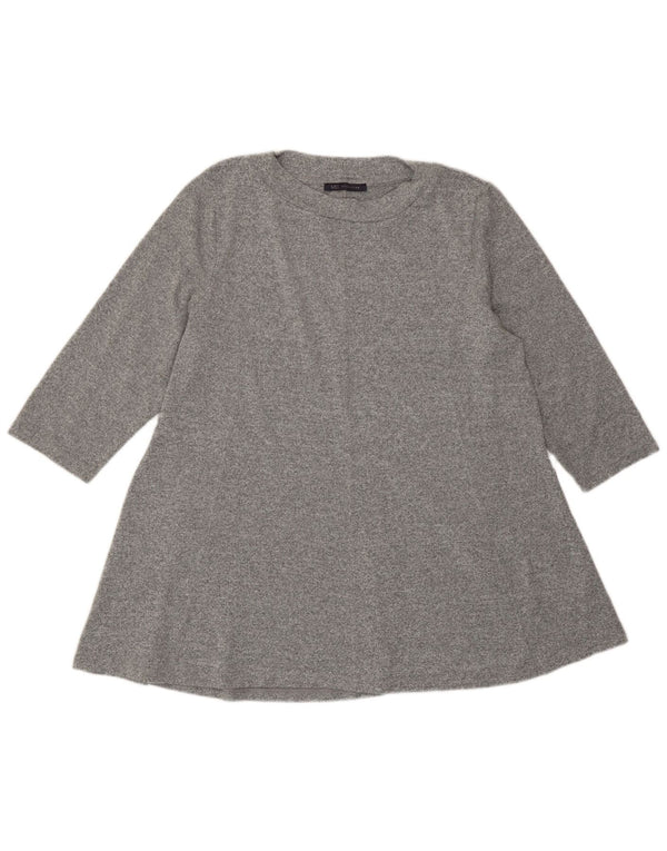 Marks & Spencer Top ženska bluza UK 20 2XL sivi flekasti poliester