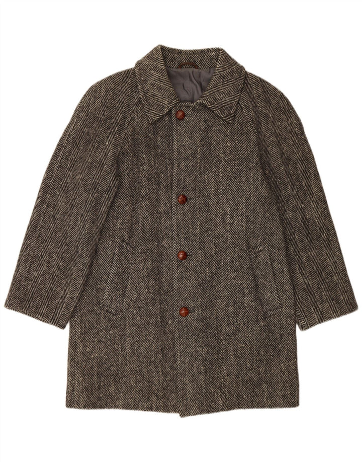 BLUE DEVIL Muški gornji kaput UK 38 srednje siva vuna riblja kost