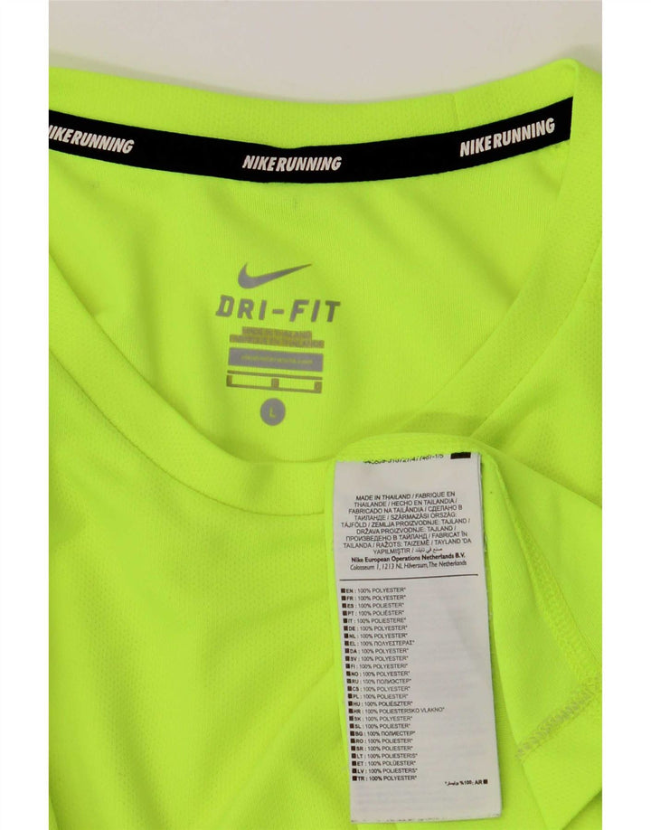 Nike muška Dri Fit majica dugih rukava, veliki zeleni poliester