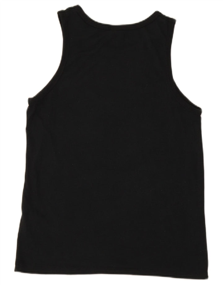 NIKE Mens Graphic Vest Top Small Black Polyester