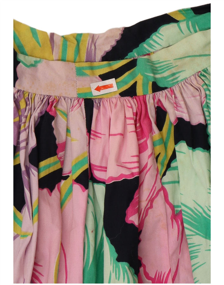 Vintage ženska lepršava suknja visokog struka W26 mala raznobojna cvjetna