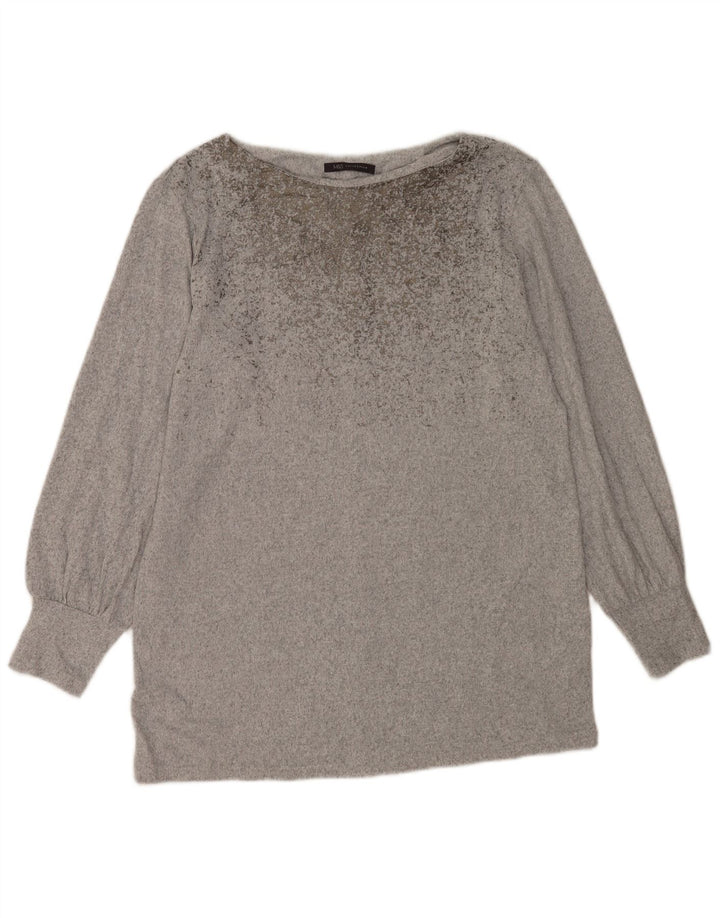 Top ženske bluze Marks & Spencer UK 14 srednje sivi flekasti poliester