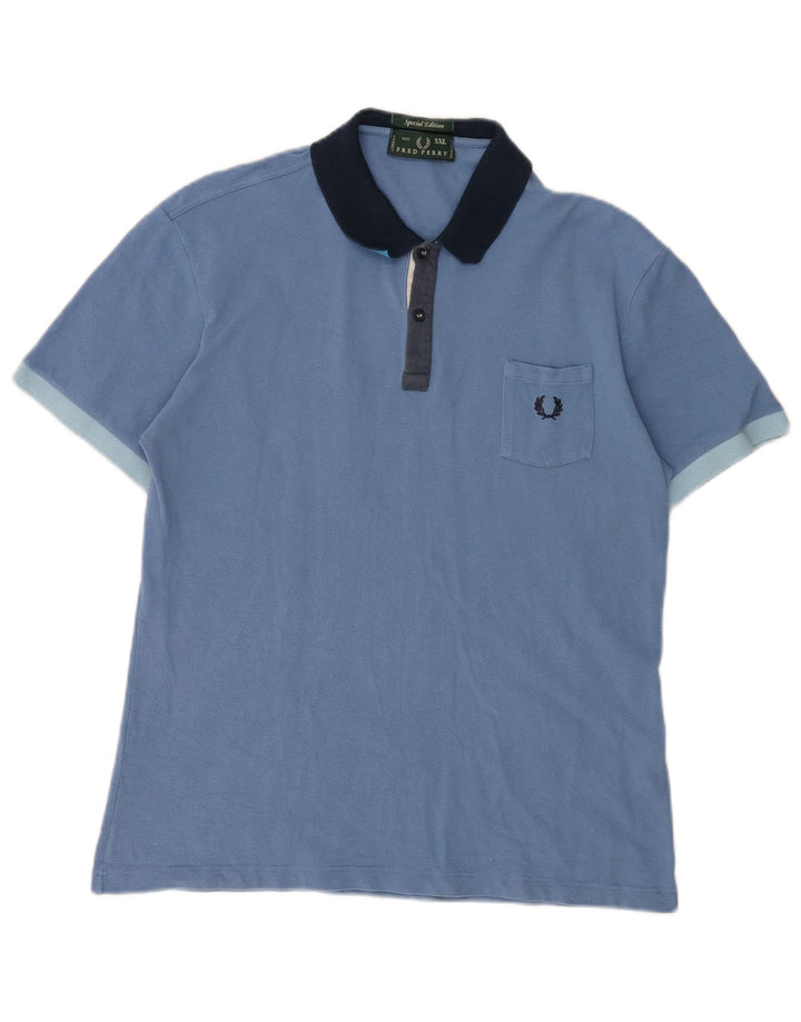 FRED PERRY Muška polo majica 2XL plavi pamuk