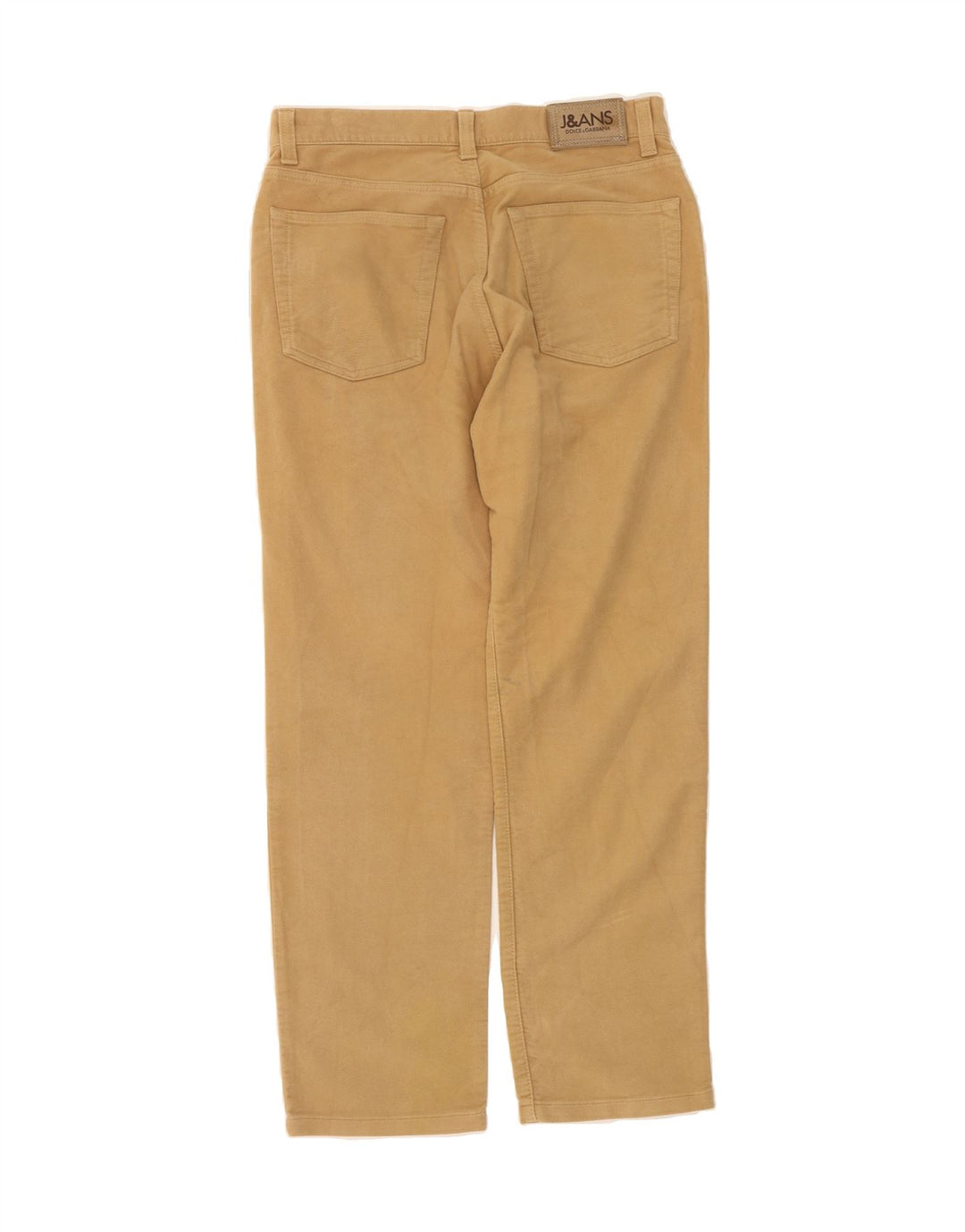 DOLCE & GABBANA Mens Straight Casual Trousers W33 L28 Beige Cotton Vintage Dolce & Gabbana and Second-Hand Dolce & Gabbana from Messina Hembry 