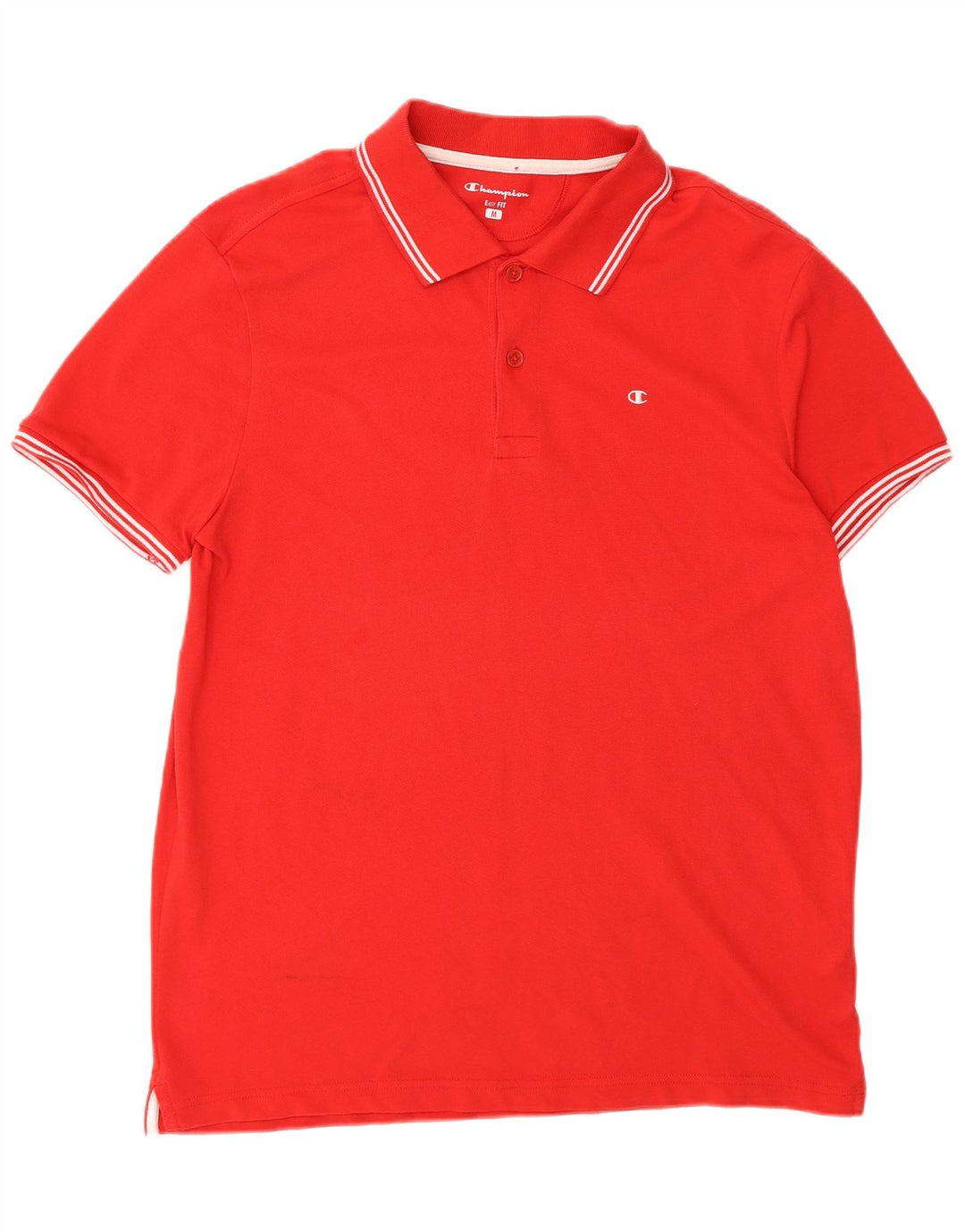 CHAMPION Mens Easy Fit Polo Shirt Medium Red Cotton