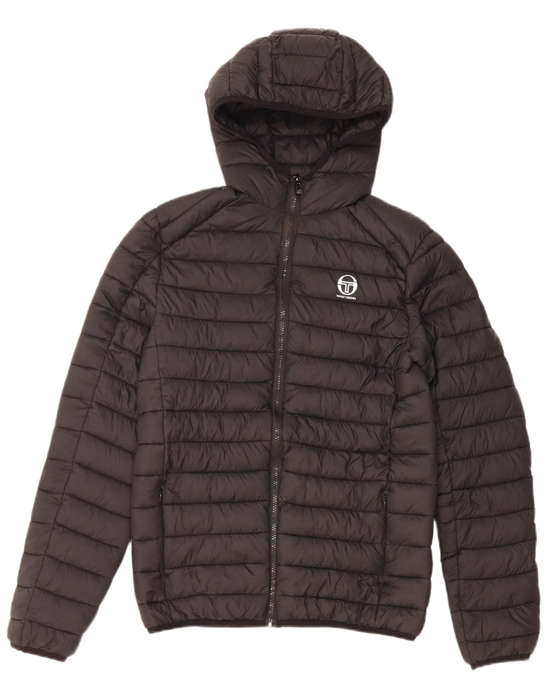 Sergio Tacchini muška podstavljena jakna s kapuljačom UK 36 Mala crna najlonska