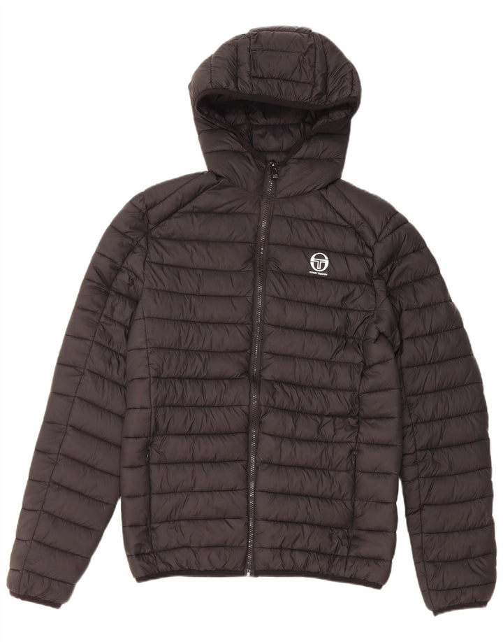 Sergio Tacchini muška podstavljena jakna s kapuljačom UK 36 Mala crna najlonska