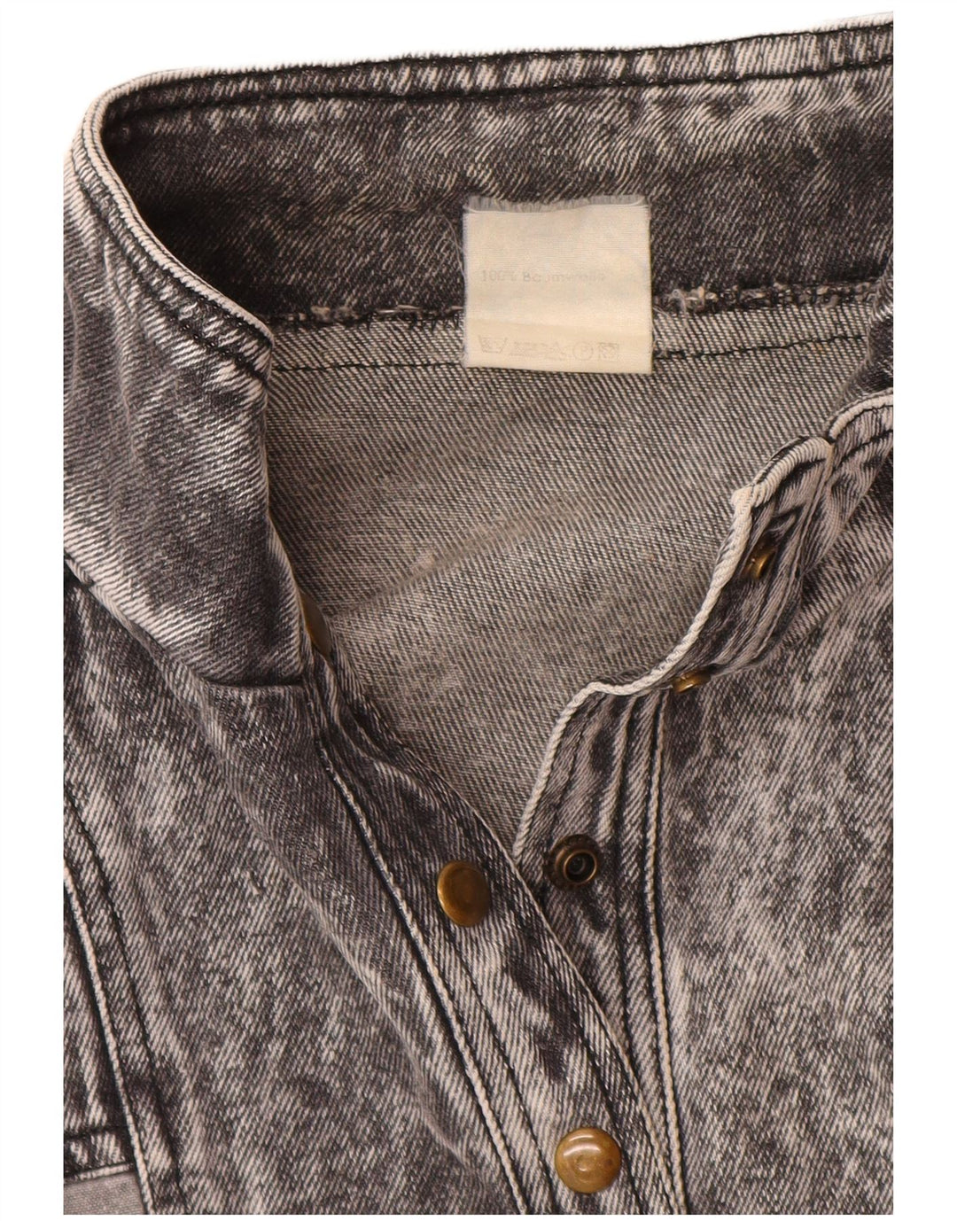 VINTAGE ženski pulover Denim jakna UK 20 2XL sivi pamuk