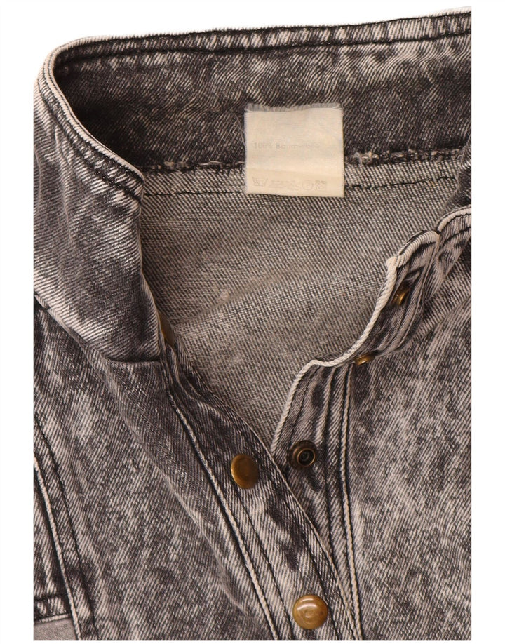 VINTAGE ženski pulover Denim jakna UK 20 2XL sivi pamuk