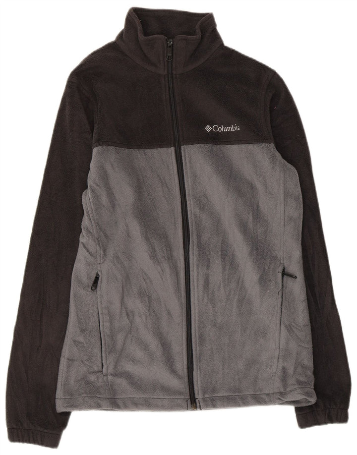 COLUMBIA muška flis jakna UK 36 mala siva poliester u boji