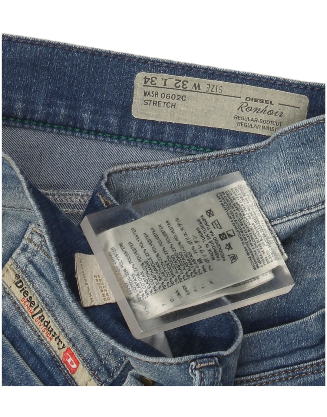 Diesel ženske traperice Ronhoir Regular Bootcut W32 L34 Plavi pamuk