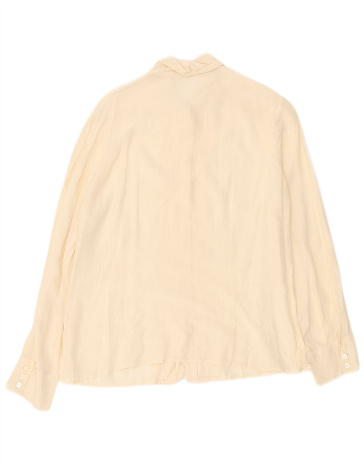 Vintage ženska svečana košulja UK 16 Large Off White