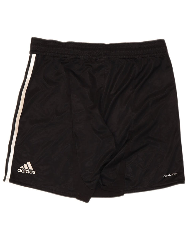 ADIDAS Mens Deutscher Fussball Bund Sport Shorts Small Black Poliester