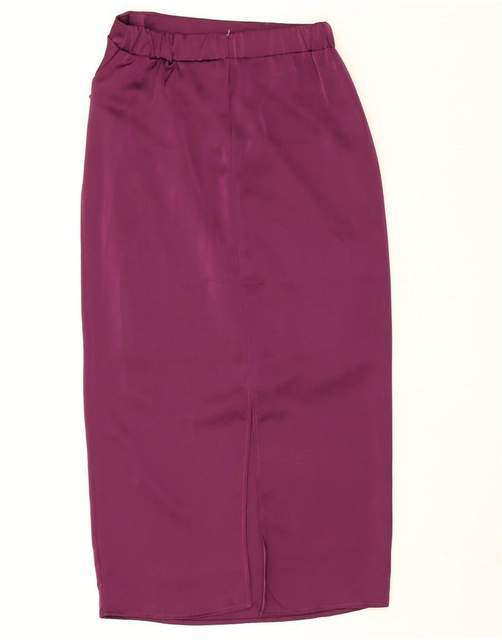 Vintage ženski komplet suknji s 2 gumba XL W28 ljubičasti poliester