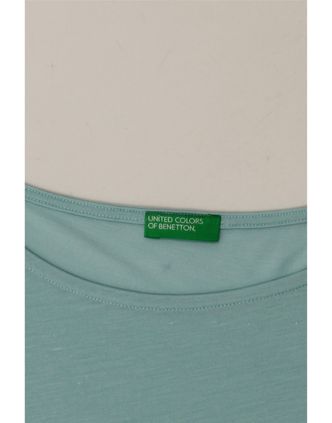 BENETTON Womens Asymmetric Sleeveless Blouse Top UK 12 Medium Turquoise Vintage Benetton and Second-Hand Benetton from Messina Hembry 
