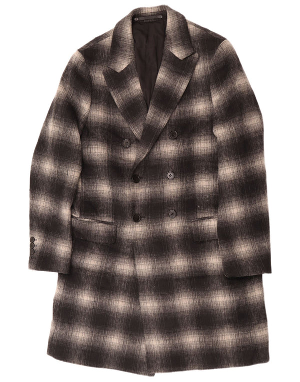 Svi sveti muški geometrijski kaput UK 40 Large Grey Plaid Classic