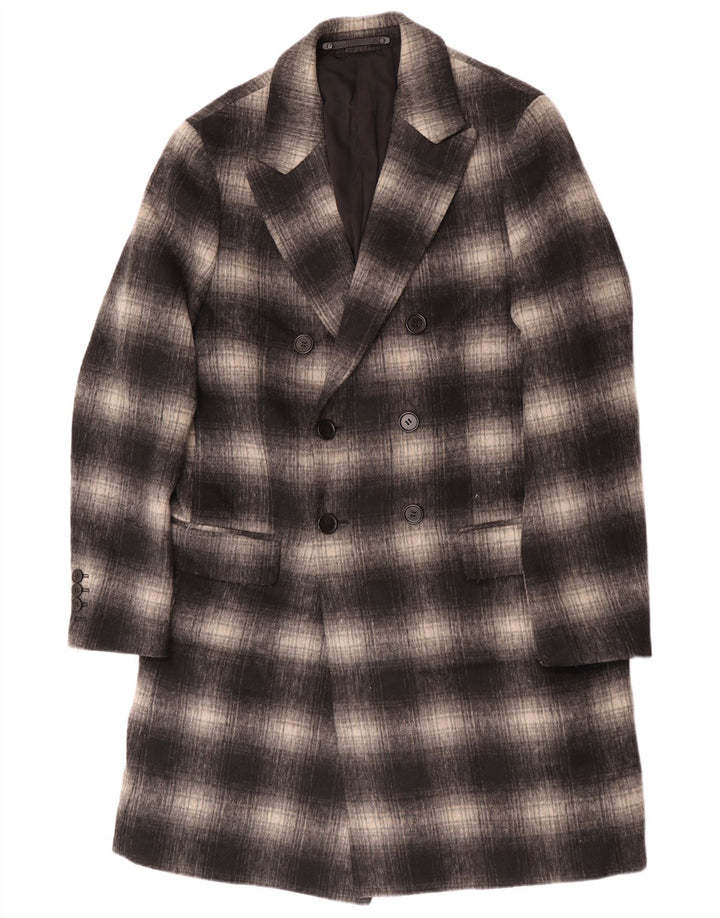 Svi sveti muški geometrijski kaput UK 40 Large Grey Plaid Classic