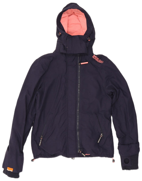 Superdry Womens The Windcheater Windbreaker Jacket UK 14 Medium Navy Blue