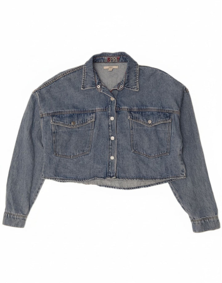 Esprit ženska kratka prevelika traper jakna UK 10 Small Blue Cotton