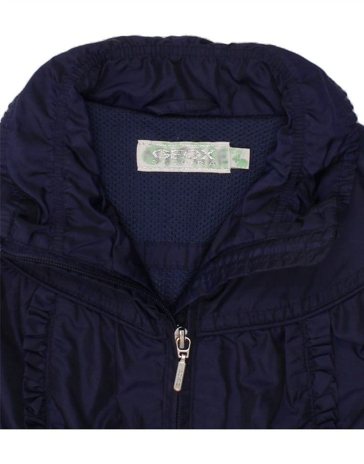 GEOX Girls Bomber Jacket 4-5 Years Navy Blue Polyamide Vintage Geox and Second-Hand Geox from Messina Hembry 