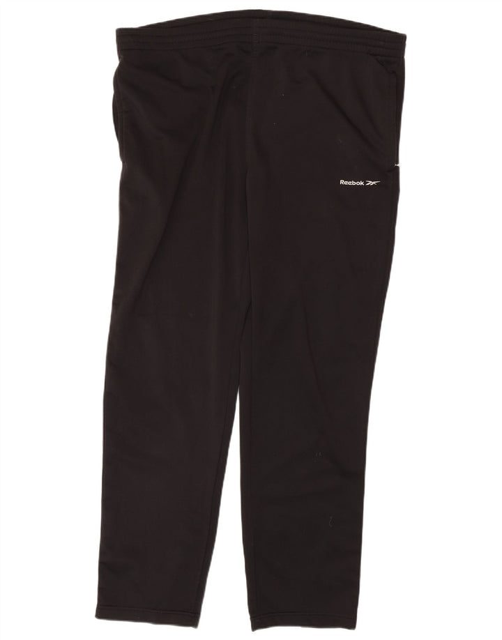 Reebok muške trenirke srednje crne poliesterske hlače