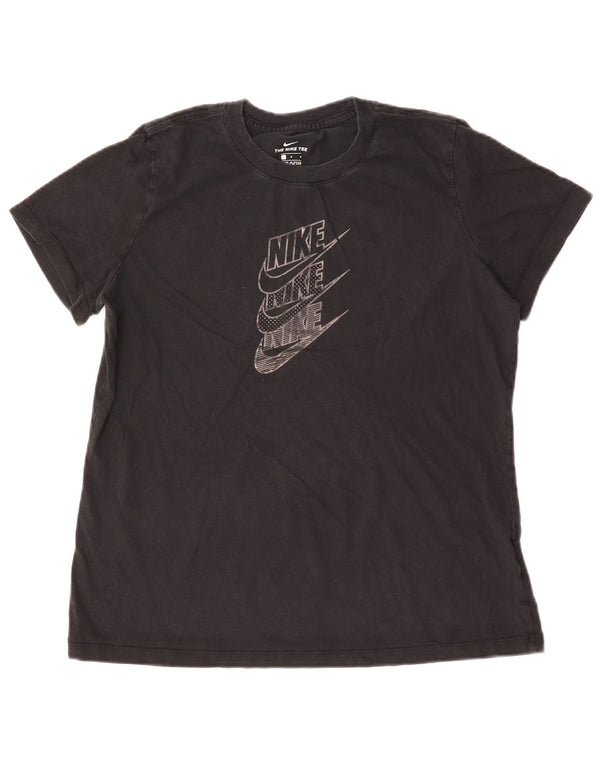 NIKE Ženska majica kratkih rukava s grafičkim motivima UK 14 Veliki crni pamuk