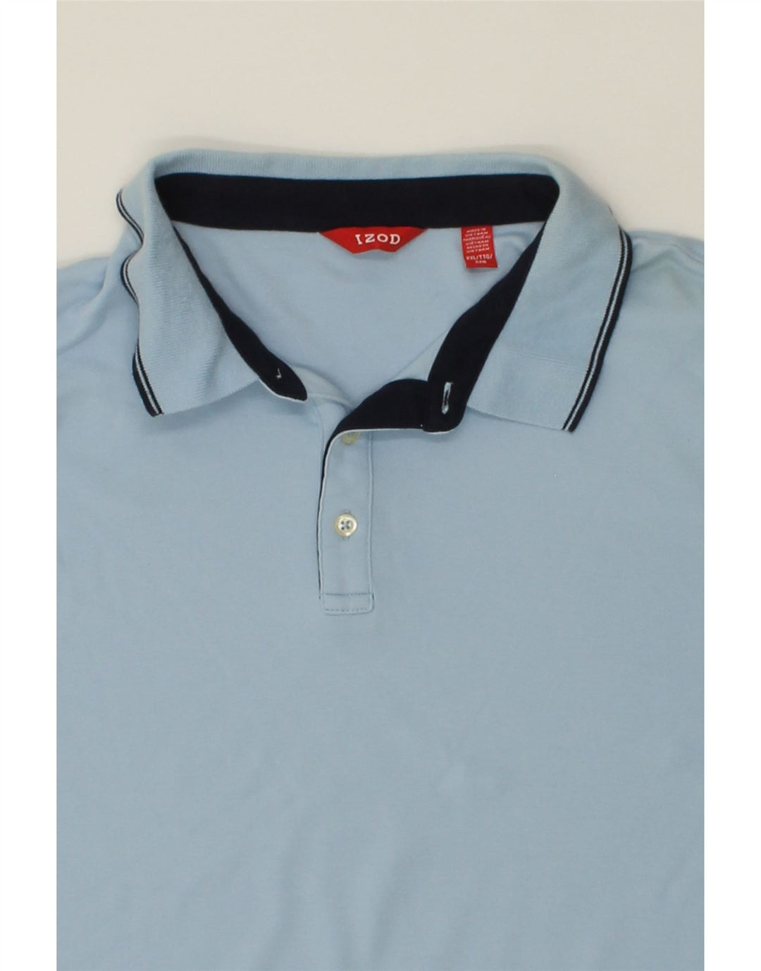 IZOD Mens Polo Shirt 2XL Blue Cotton Vintage Izod and Second-Hand Izod from Messina Hembry 
