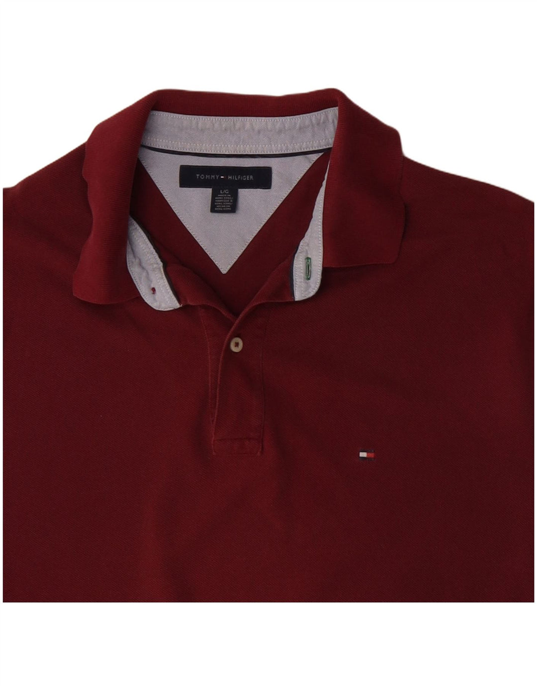 TOMMY HILFIGER Muška polo majica Velika bordo pamuk