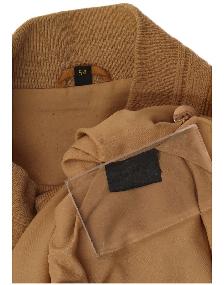 Vintage muška bomber jakna od brušene kože IT 54 2XL bež koža