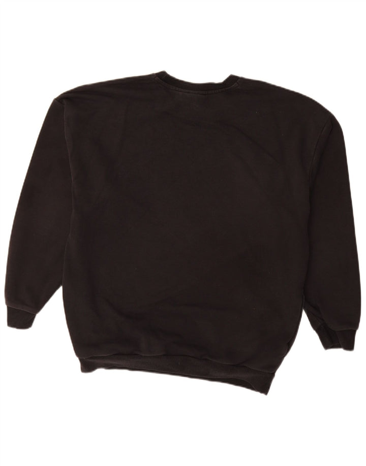 ADIDAS ženski džemper s grafičkim motivima UK 14 Veliki crni pamuk