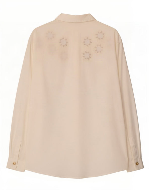 Roccobarocco ženska košulja IT 46 Large Off White Geometric Pamuk