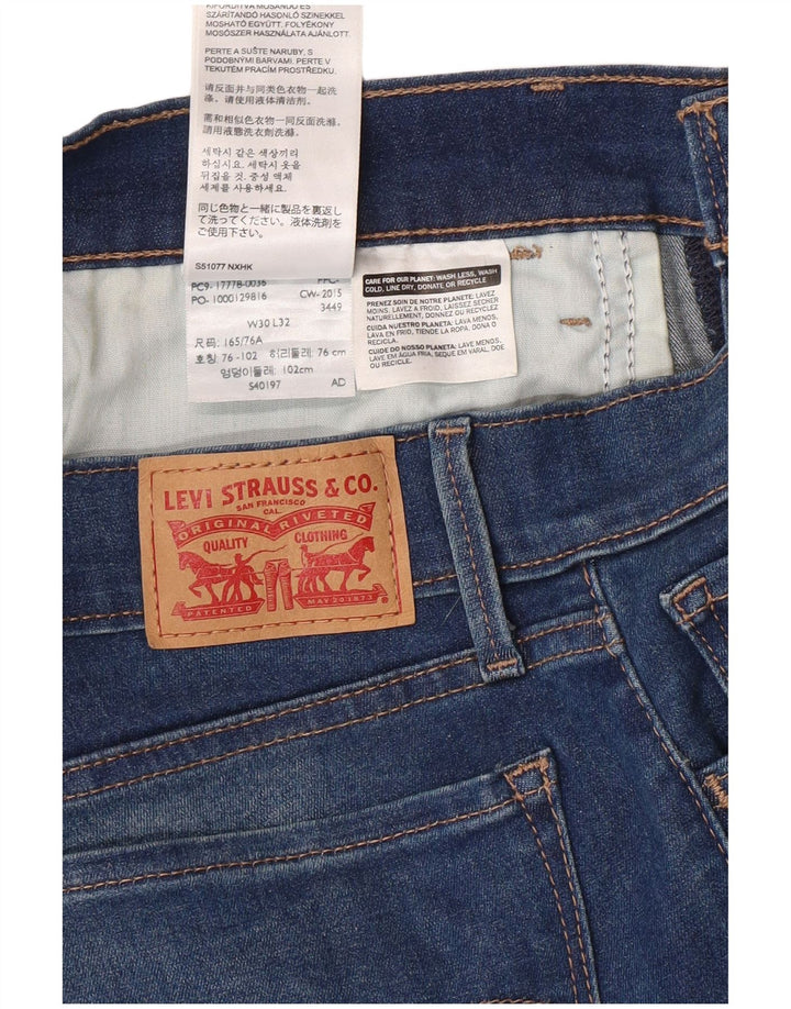 LEVI'S ženske 710 super uske traperice W30 L32 plavi pamuk