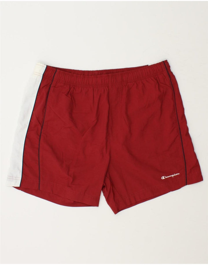CHAMPION Mens Sport Shorts 2XL  Red Colourblock Polyester Vintage Champion and Second-Hand Champion from Messina Hembry 