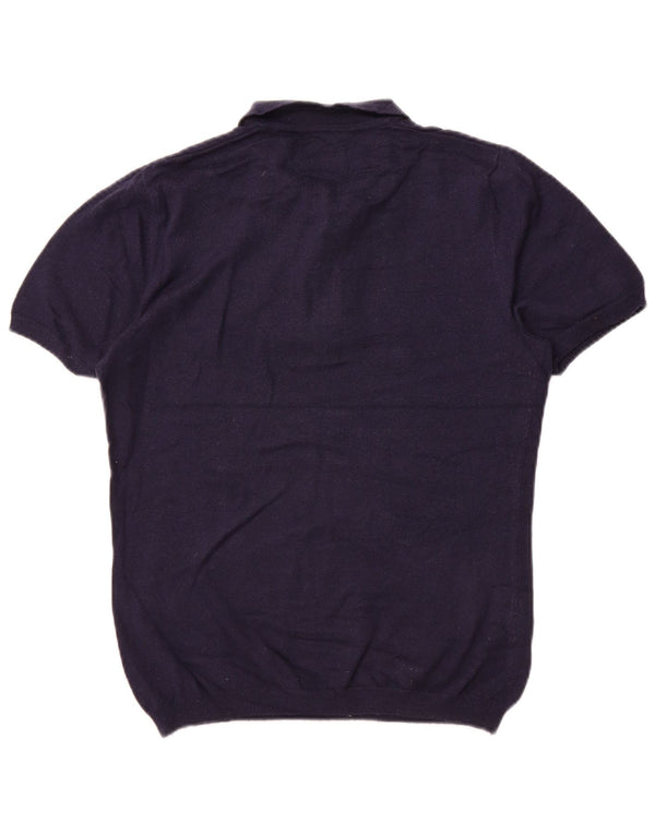 Farah muški džemper kratkih rukava s polo izrezom srednje tamnoplave boje