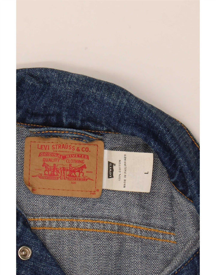 Levi's Girls Denim Jakna 7-8 Years Large Blue Pamuk