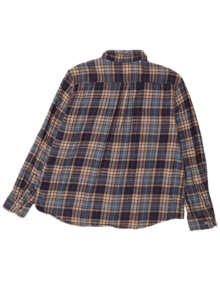 EDDIE BAUER Muška flanelska košulja 2XL pamuk u plavom karu