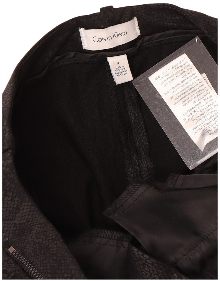 CALVIN KLEIN Ženske ležerne hlače US 4 male W30 L27 crni životinjski print