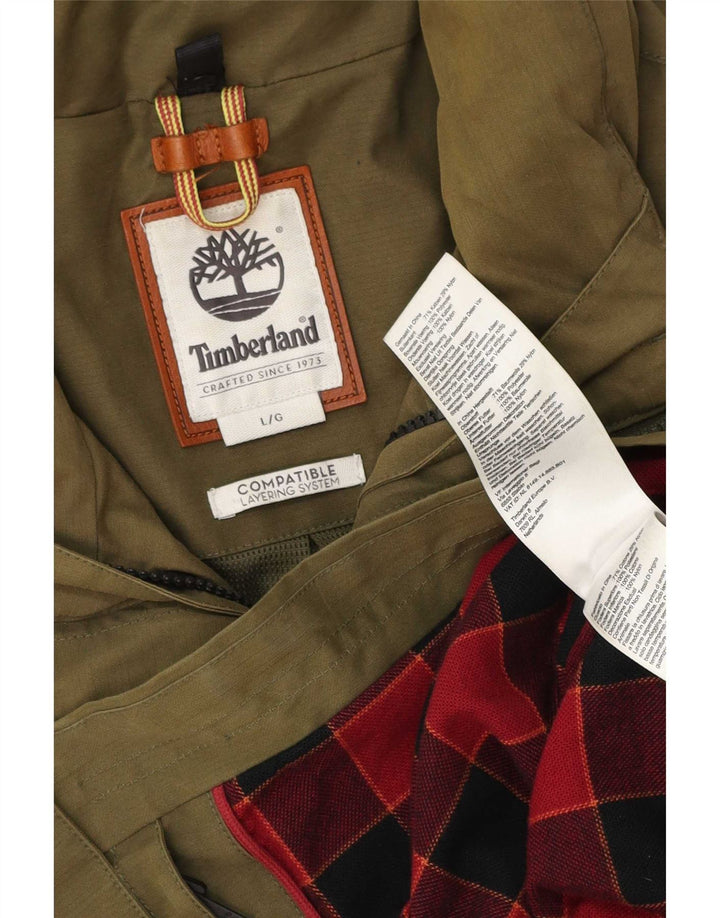 Timberland muška pomoćna jakna UK 40 Large kaki pamuk