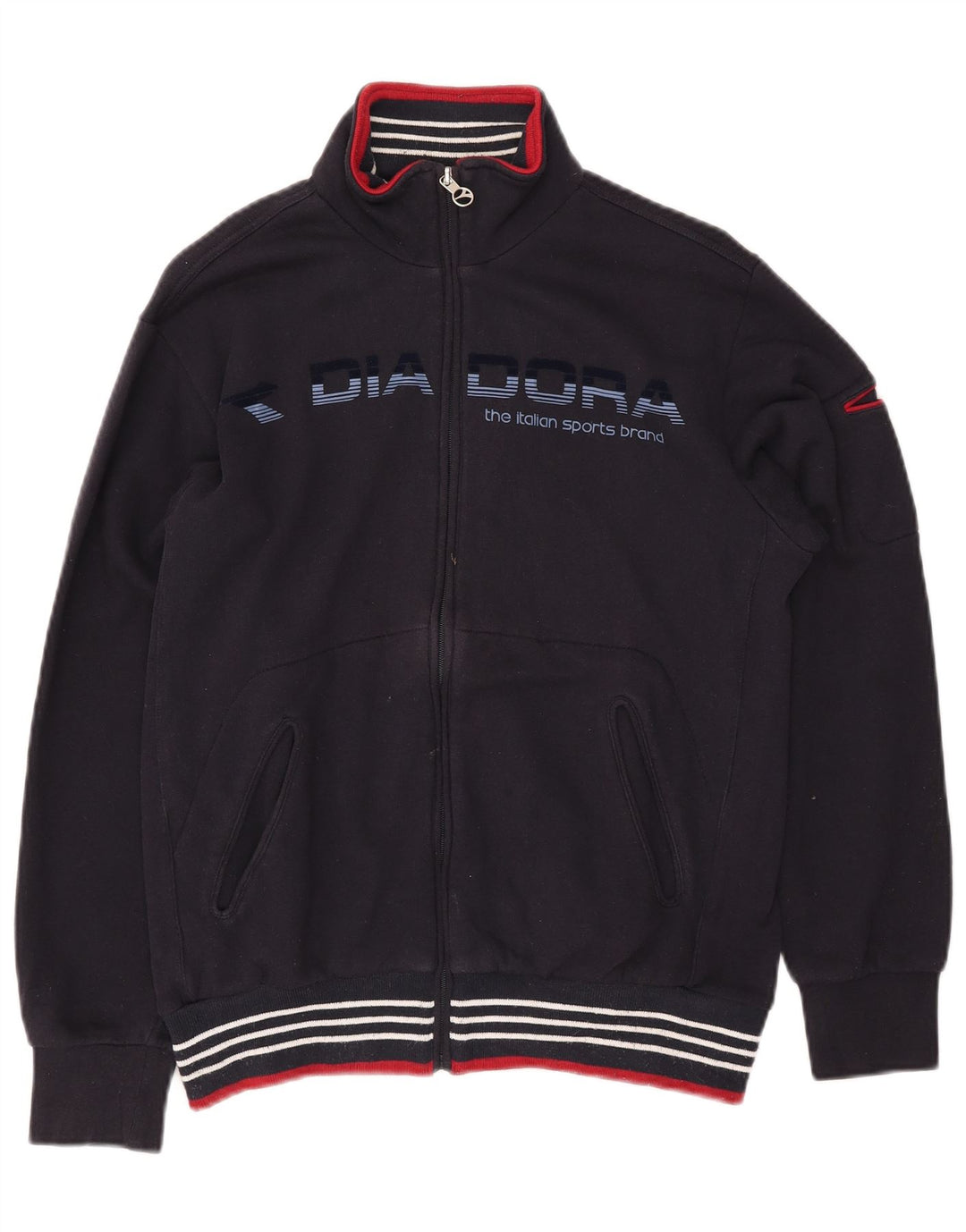 DIADORA Muška trenirka s grafičkim motivima Srednja jakna od tamnoplavog pamuka