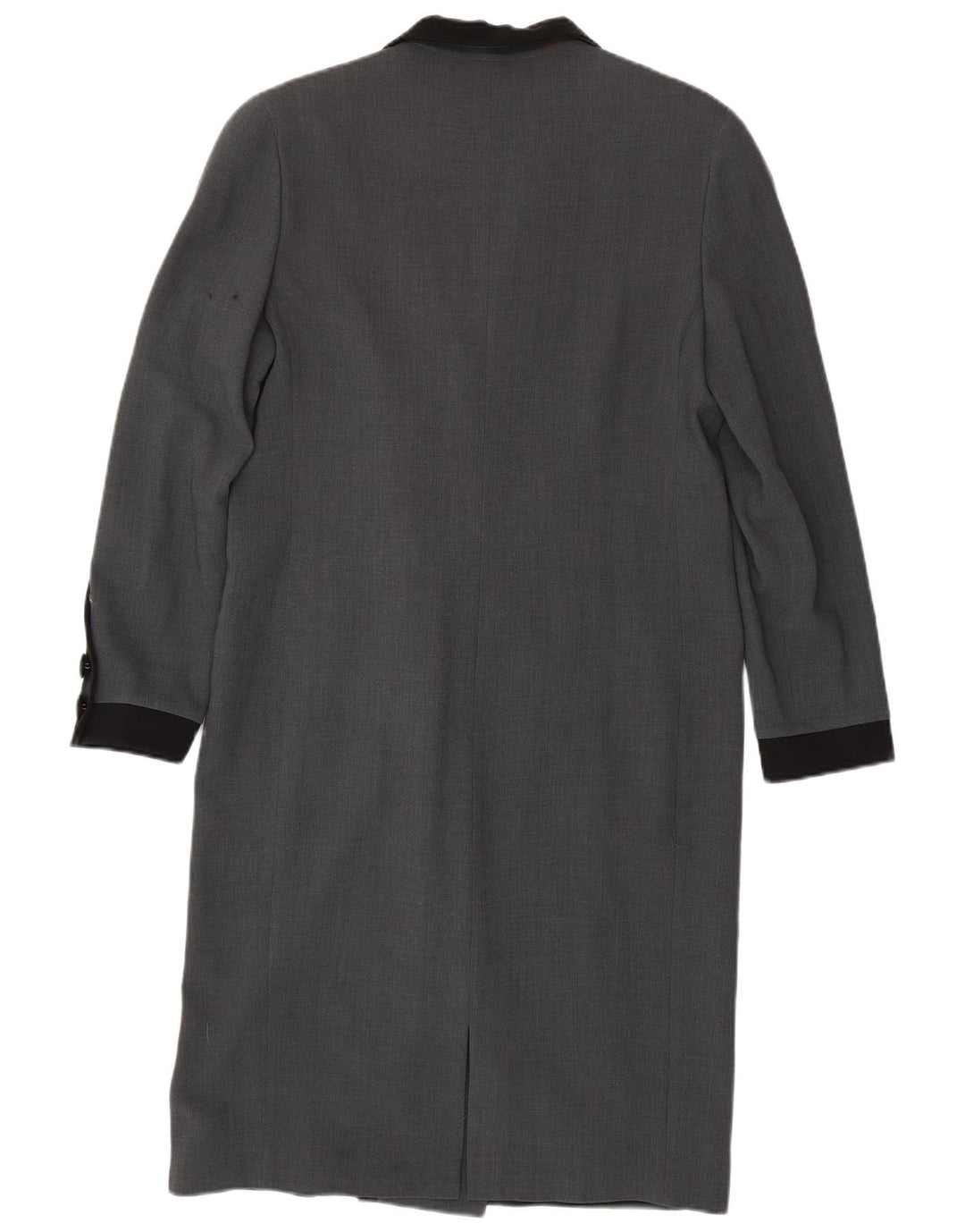 Vintage ženski kaput s dvorednim kopčanjem IT 46 velika siva vuna