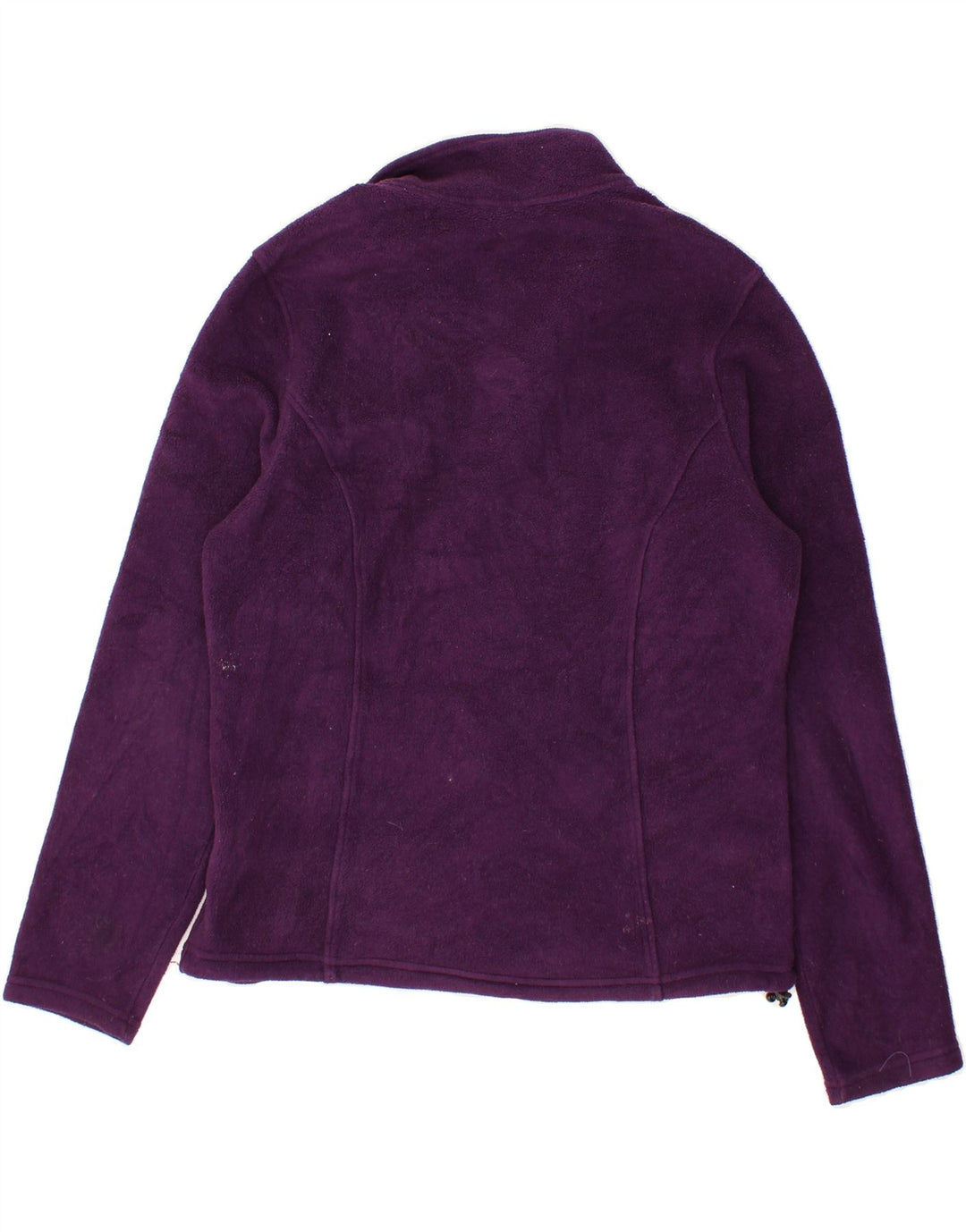 L.L.BEAN Womens Button Neck Fleece Jumper UK 14 Medium Purple Polyester Vintage L.L.Bean and Second-Hand L.L.Bean from Messina Hembry 
