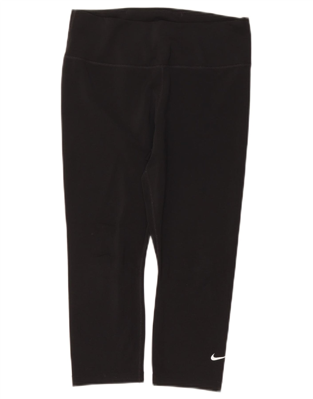 NIKE ženske Dri Fit Capri tajice UK 12 srednje crne poliesterske