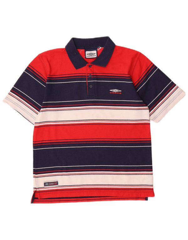 Umbro muška polo majica UK 35/37 mali poliester na crvene pruge