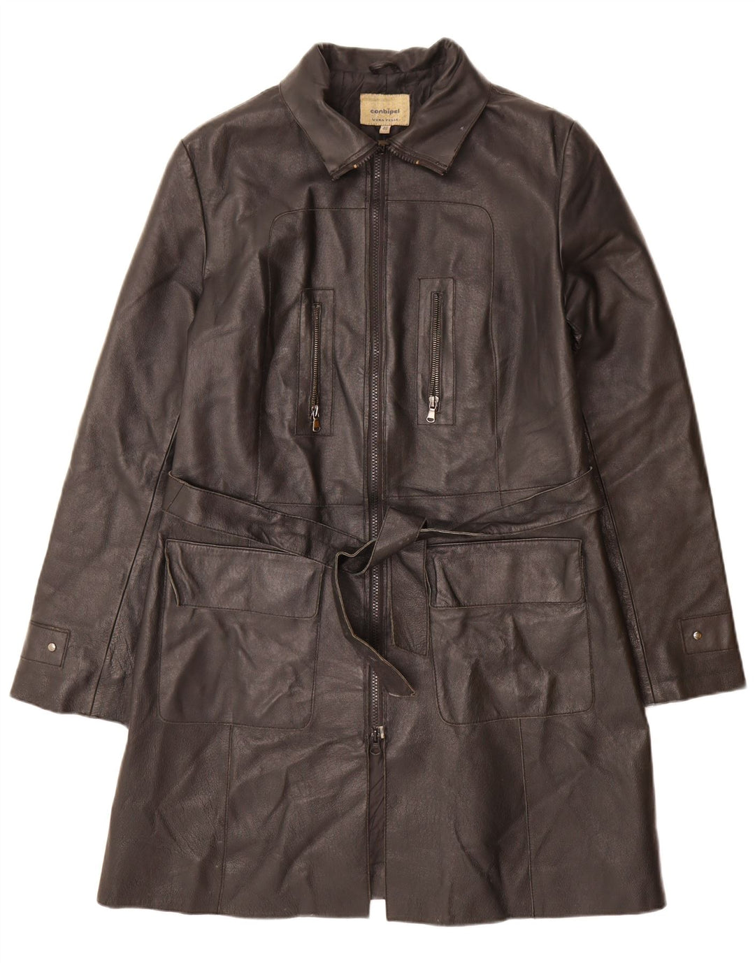 CONBIPEL ženski kožni kaput IT 48 XL crna koža