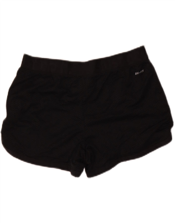 NIKE Ženske Dri Fit Graphic Sport Shorts UK 14 srednje crni poliester